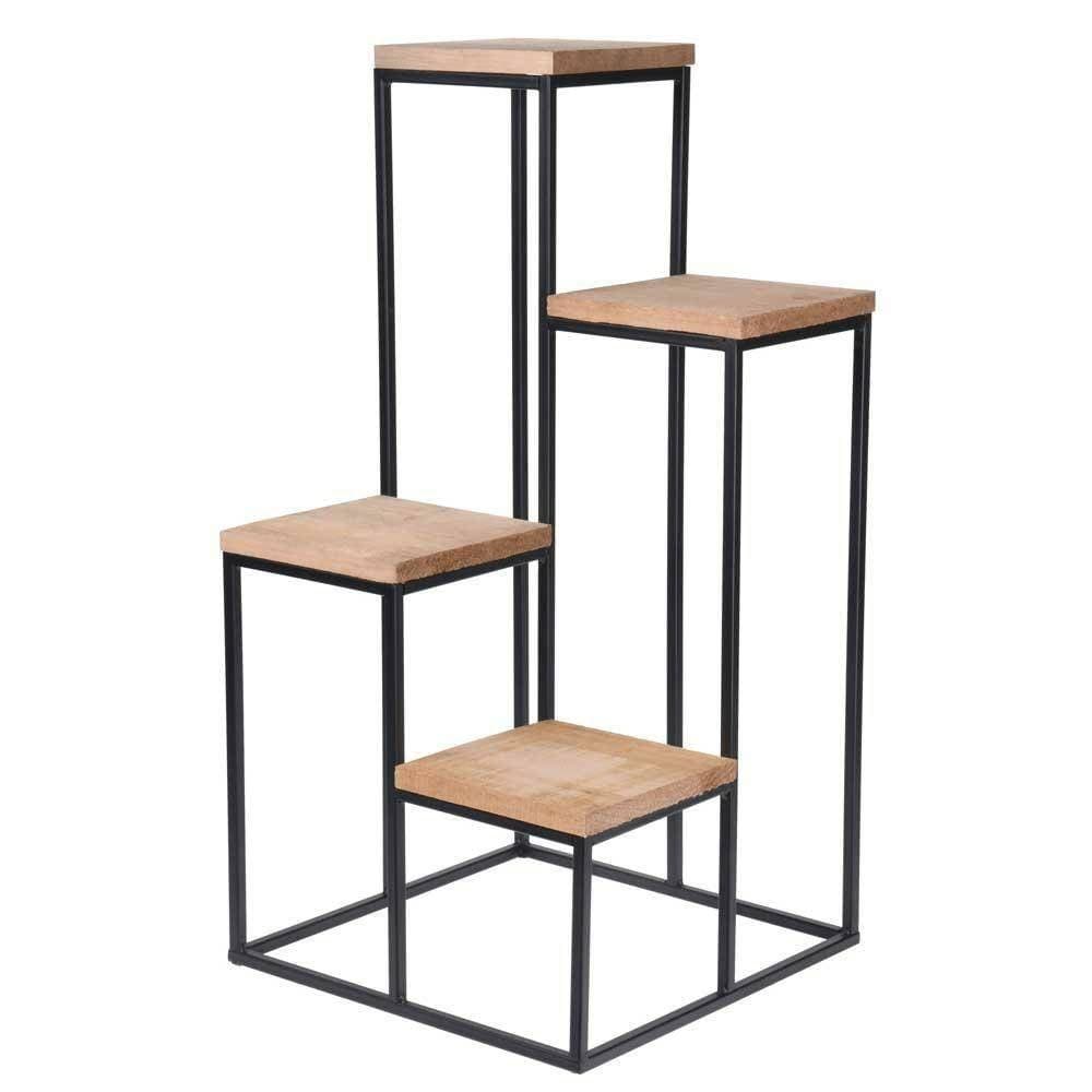 Stojan na kvety ALFA 34 cm čierny/hnedý 1