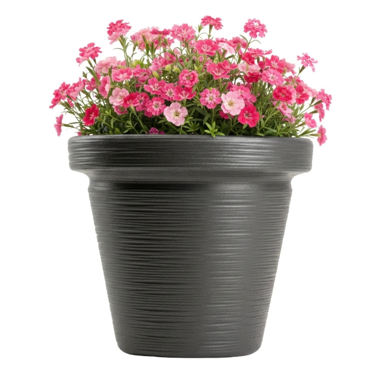 Plastový kvetináč Riflo 33,9x39 cm antracitový 1