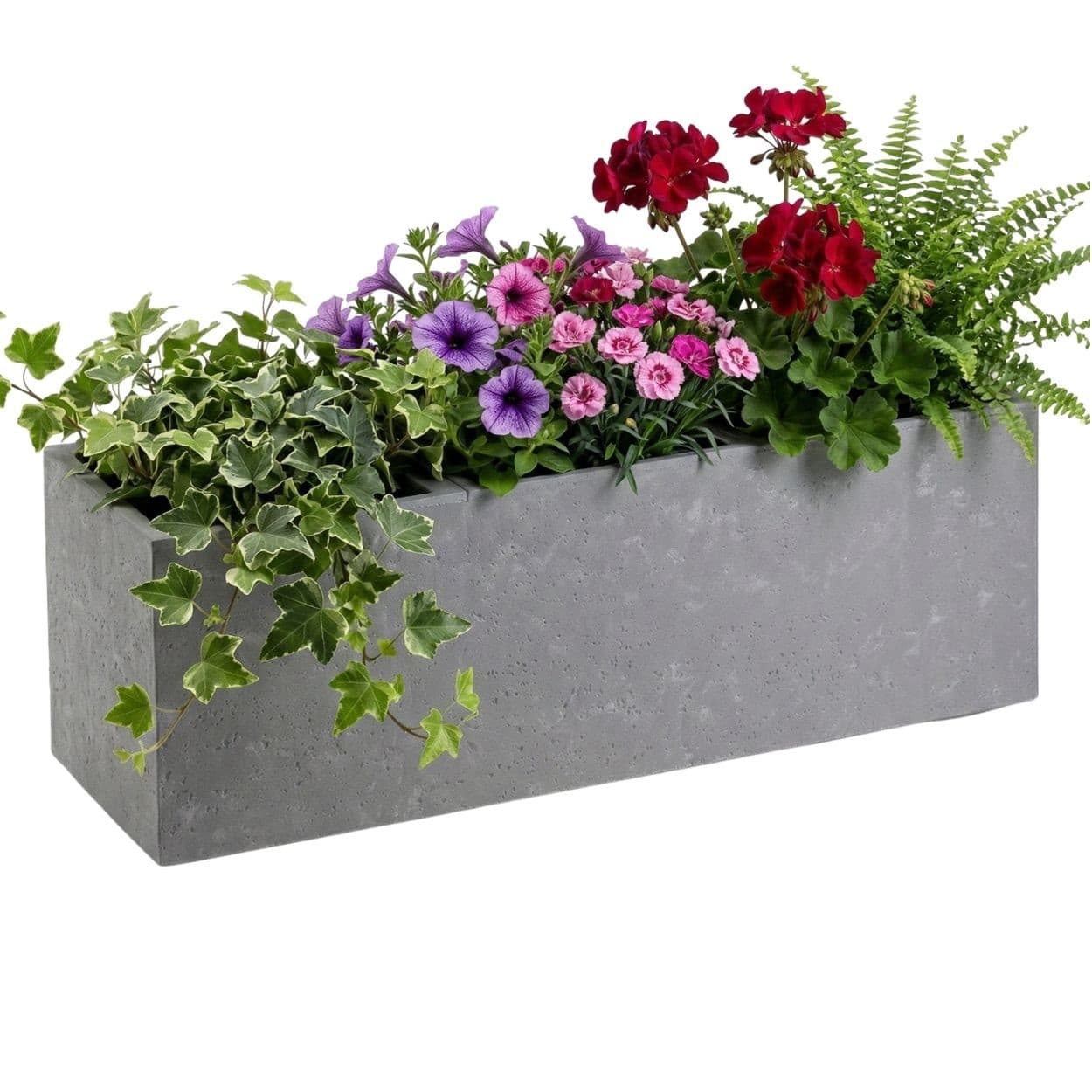 Kvetináč na kolieskach BETONIQUE 90x30 cm sivý betón
