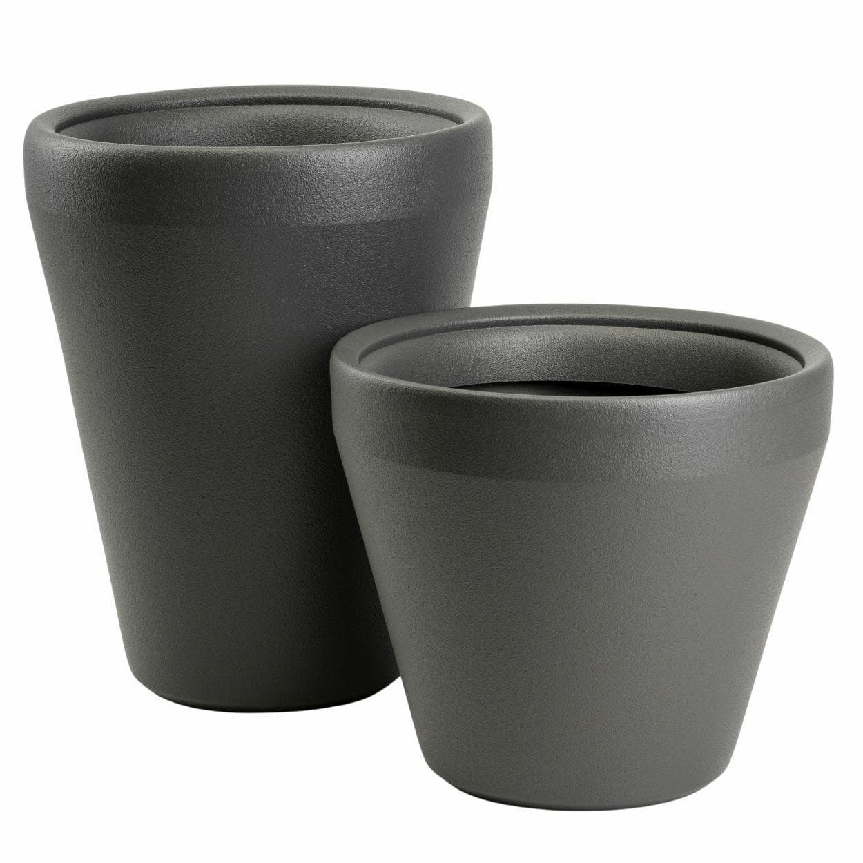 Sada 2 ks kvetináčov Purea 51,2x39,5/34,9x39,5 cm antracitová