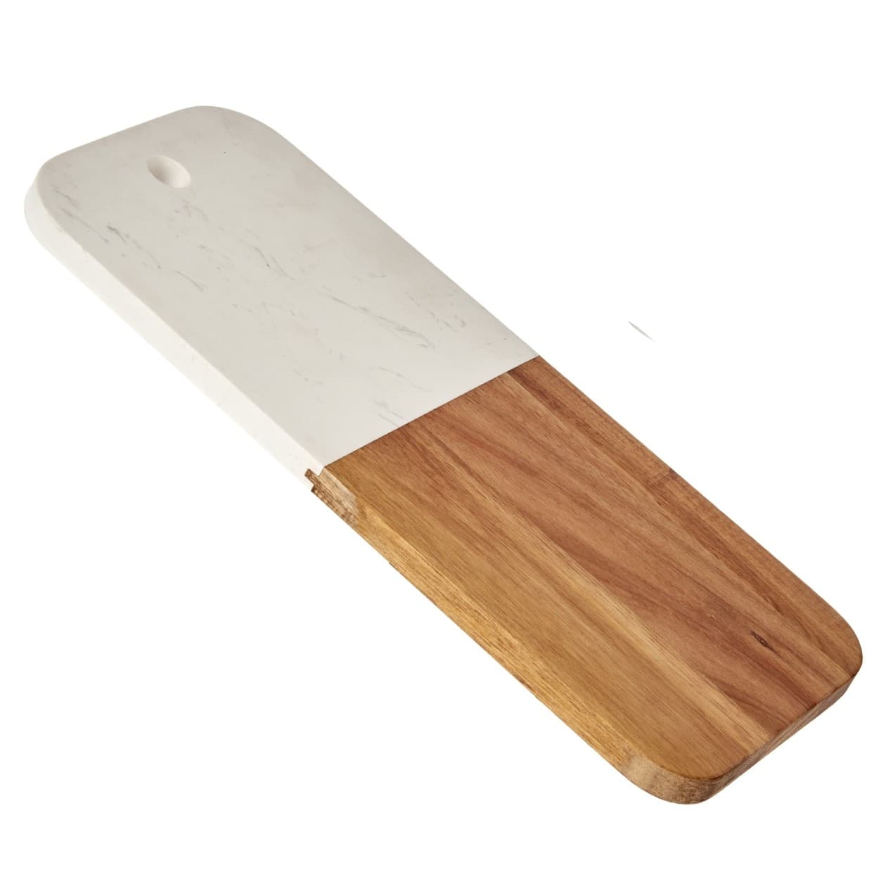 Doska na krájanie PREPPY 38x18 cm z masívu/biely mramor 1