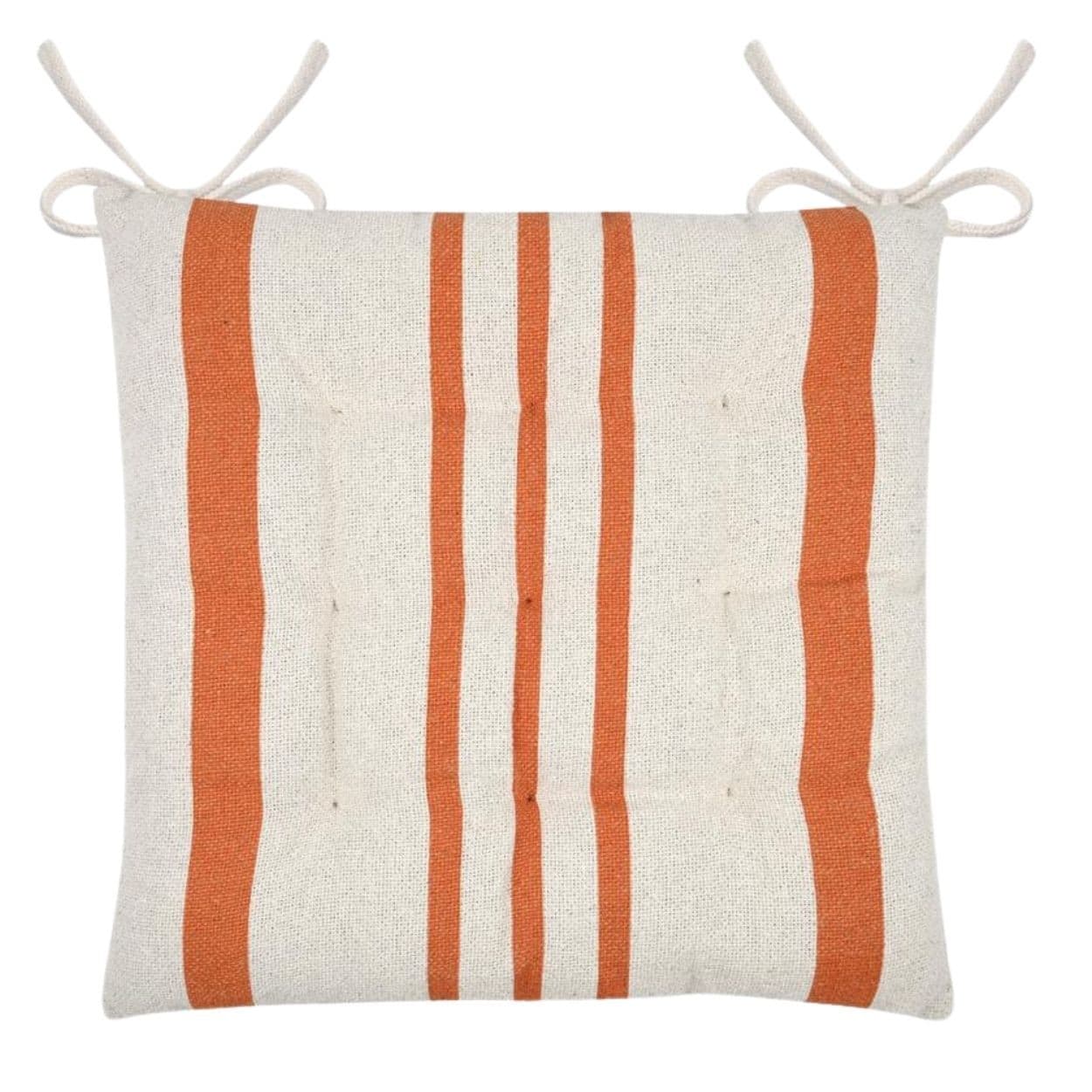 Podsedák Manduel 38x38 cm biely/oranžový 1