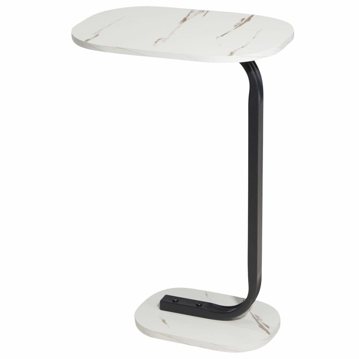 Bočný stolík IRENE 59 cm mramor biely