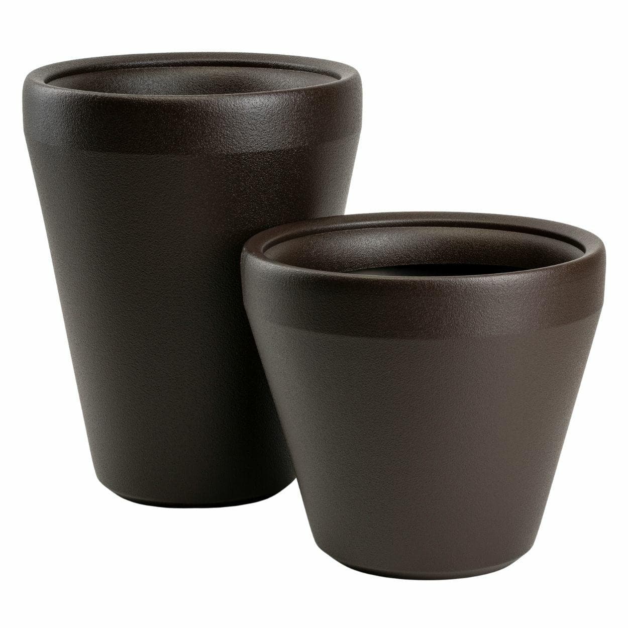 Sada 2 ks kvetináčov Purea 51,2x39,5/34,9x39,5 cm mokka hnedá