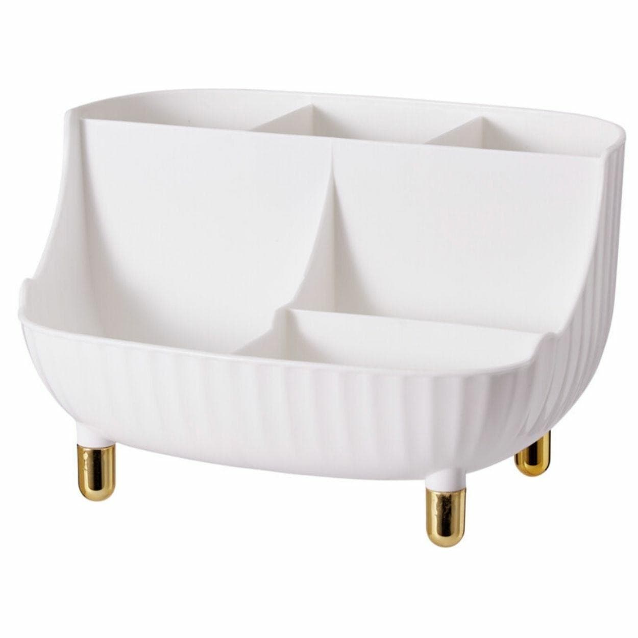 Organizér na kozmetiku Luxe biely/zlatý 1
