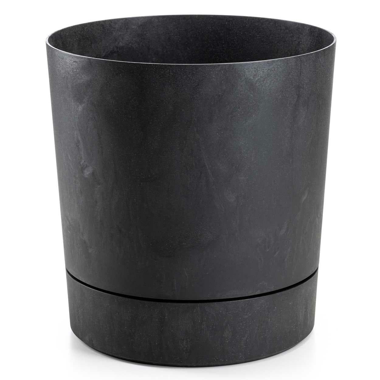 Kvetináč s podmiskou AZALEA 35 cm čierny betón 1