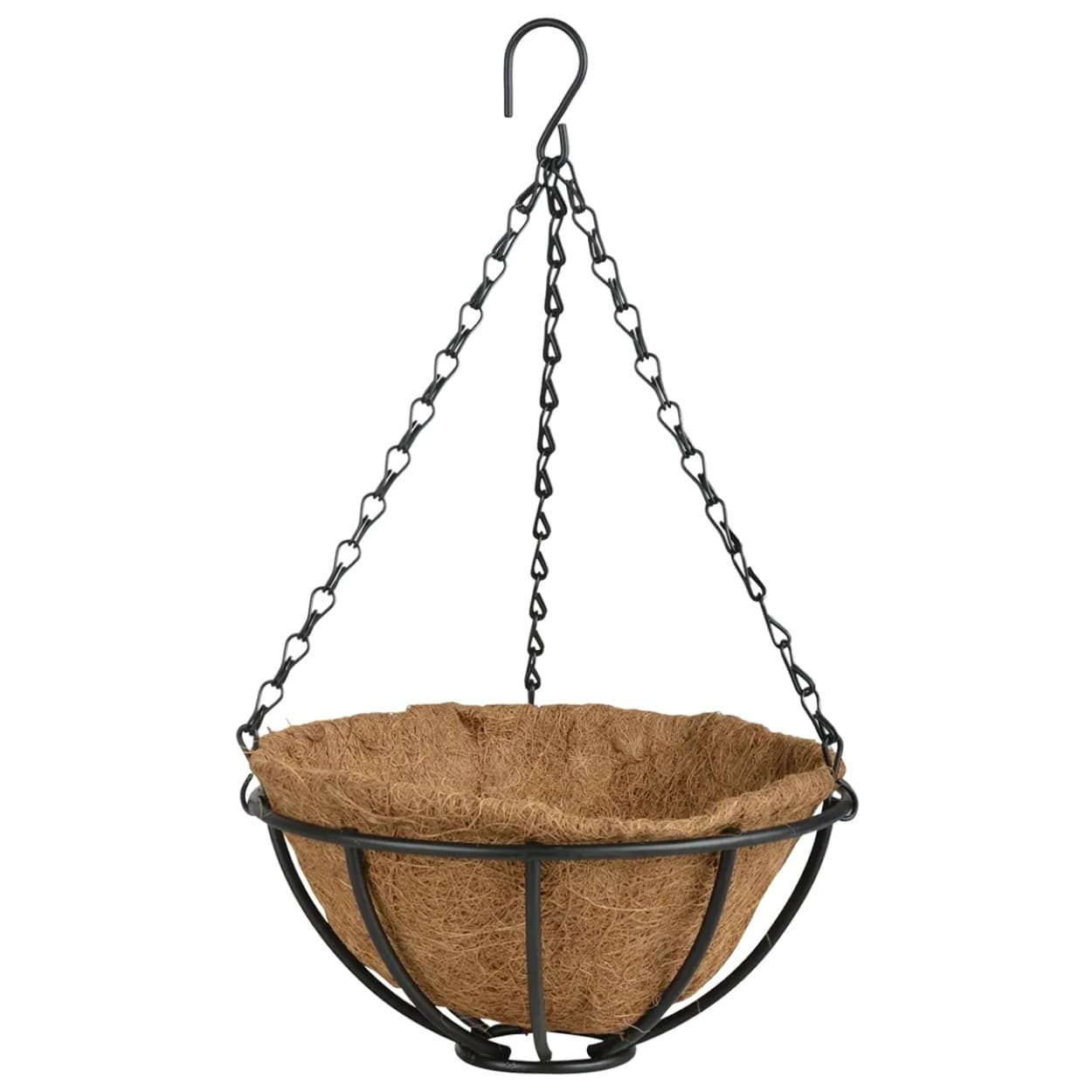 Závesný kvetináč Loft 25 cm čierny/hnedý 1