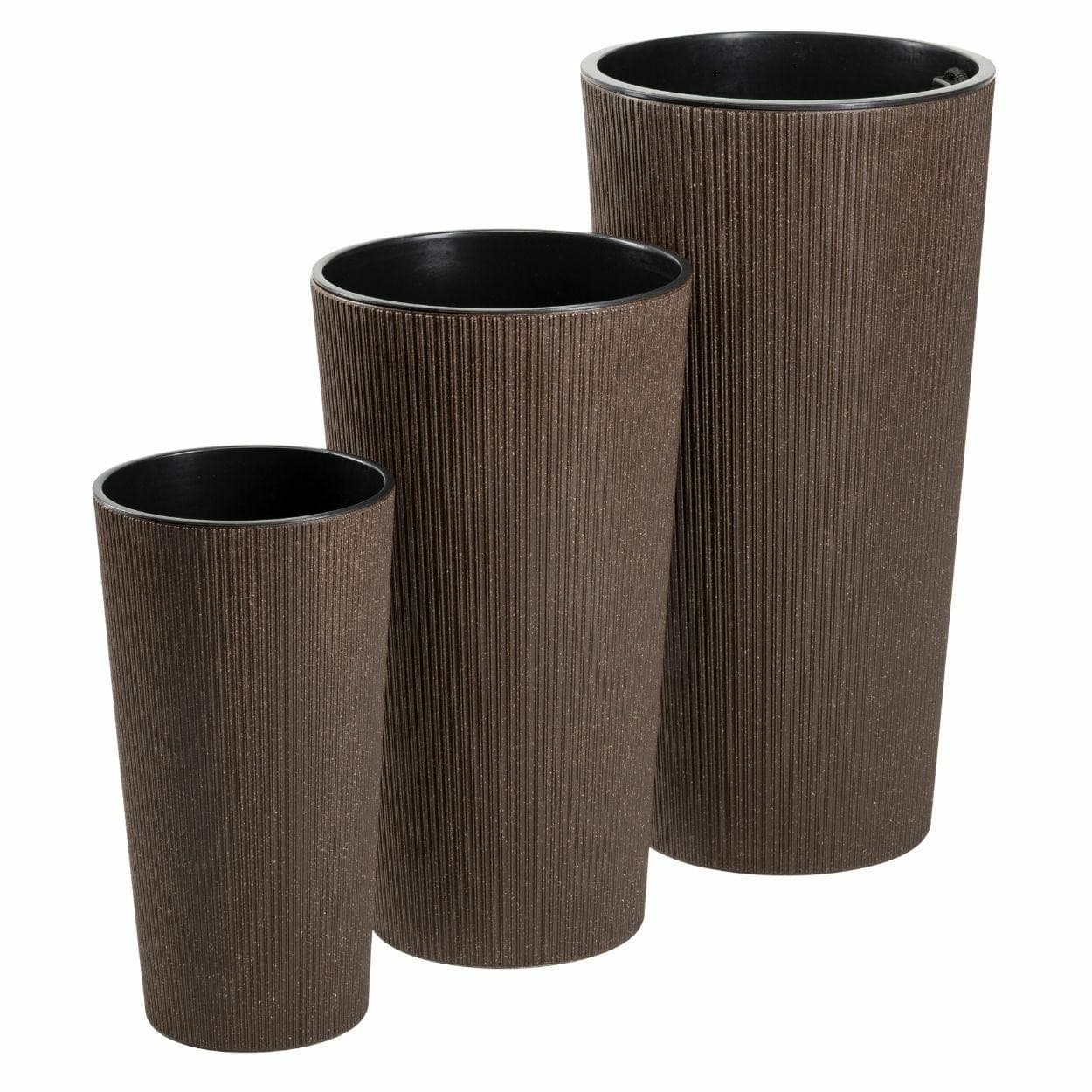 Sada 3 ks kvetináčov URBANIKA Coffee hnedá 1
