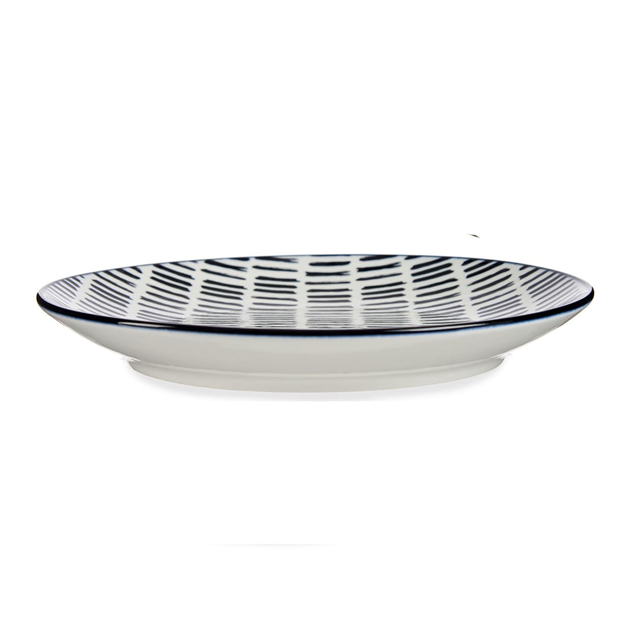 Porcelánový dezertný tanier LINEAS 20 cm biely/čierny