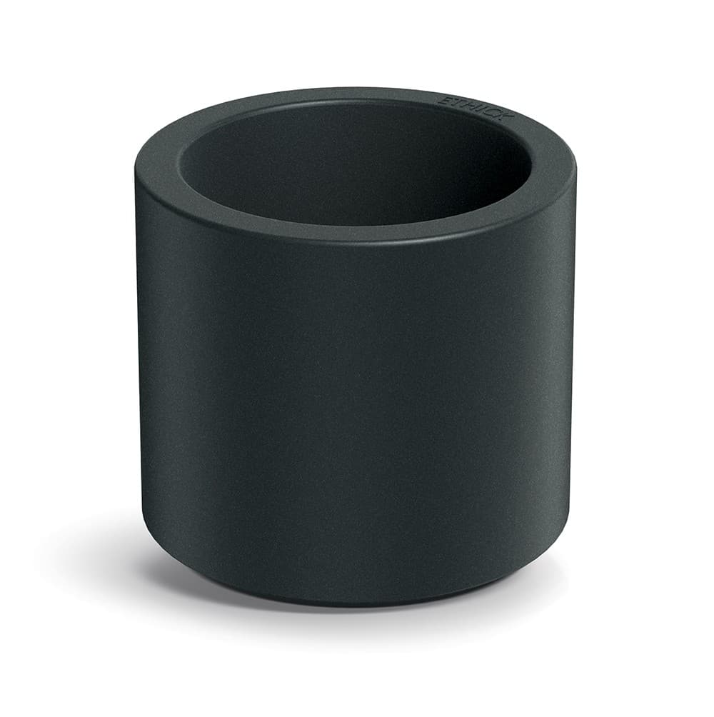 Plastový kvetináč TUBLAN ROUND tmavo sivý