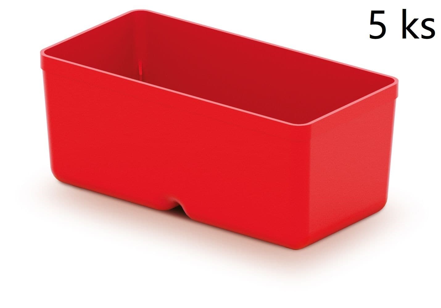Sada úložných boxů 5 ks UNITEX 11 x 5,5 x 13,2 cm červená 1