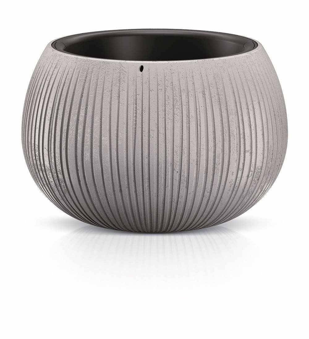 Obal na kvetináč s vložkou Bowl šedý 1