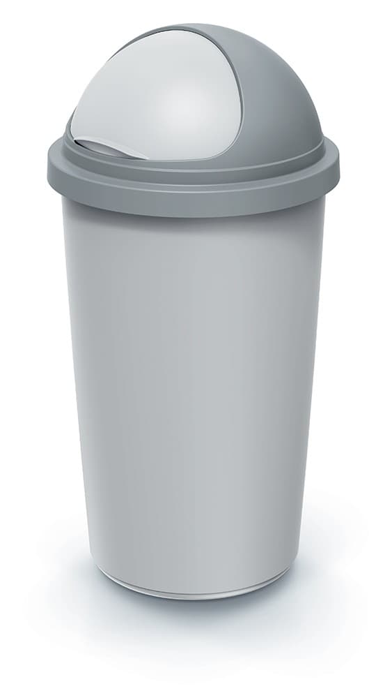 Odpadkový kôš COMPACTO ROLL 60 L popolavo sivý/svetlosivý 1
