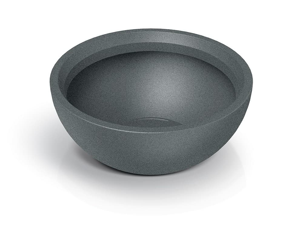 Plastový kvetináč MOLIOS BOWLS granitovo sivý