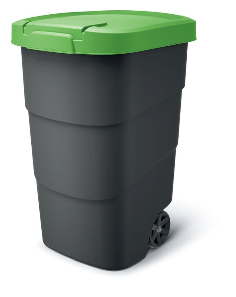 Záhradná nádoba s kolieskami WHIL čierno-zelená 1