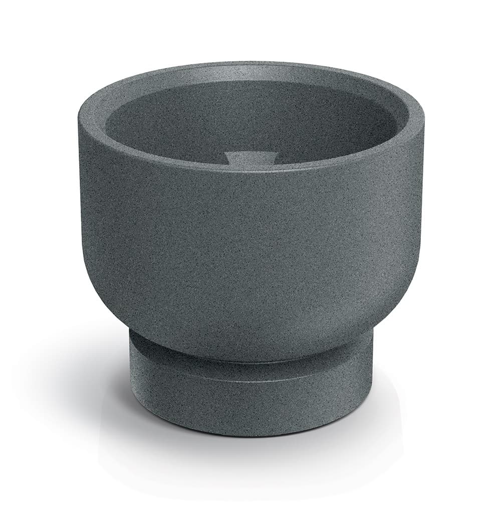 Plastový kvetináč MOLTAS BASE ROUND 40 cm granitovo sivý 1