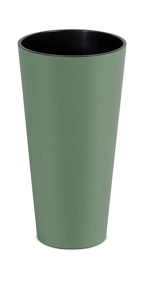 Plastový kvetináč Tubusy Slim Eco Wood 25 cm zelený 1