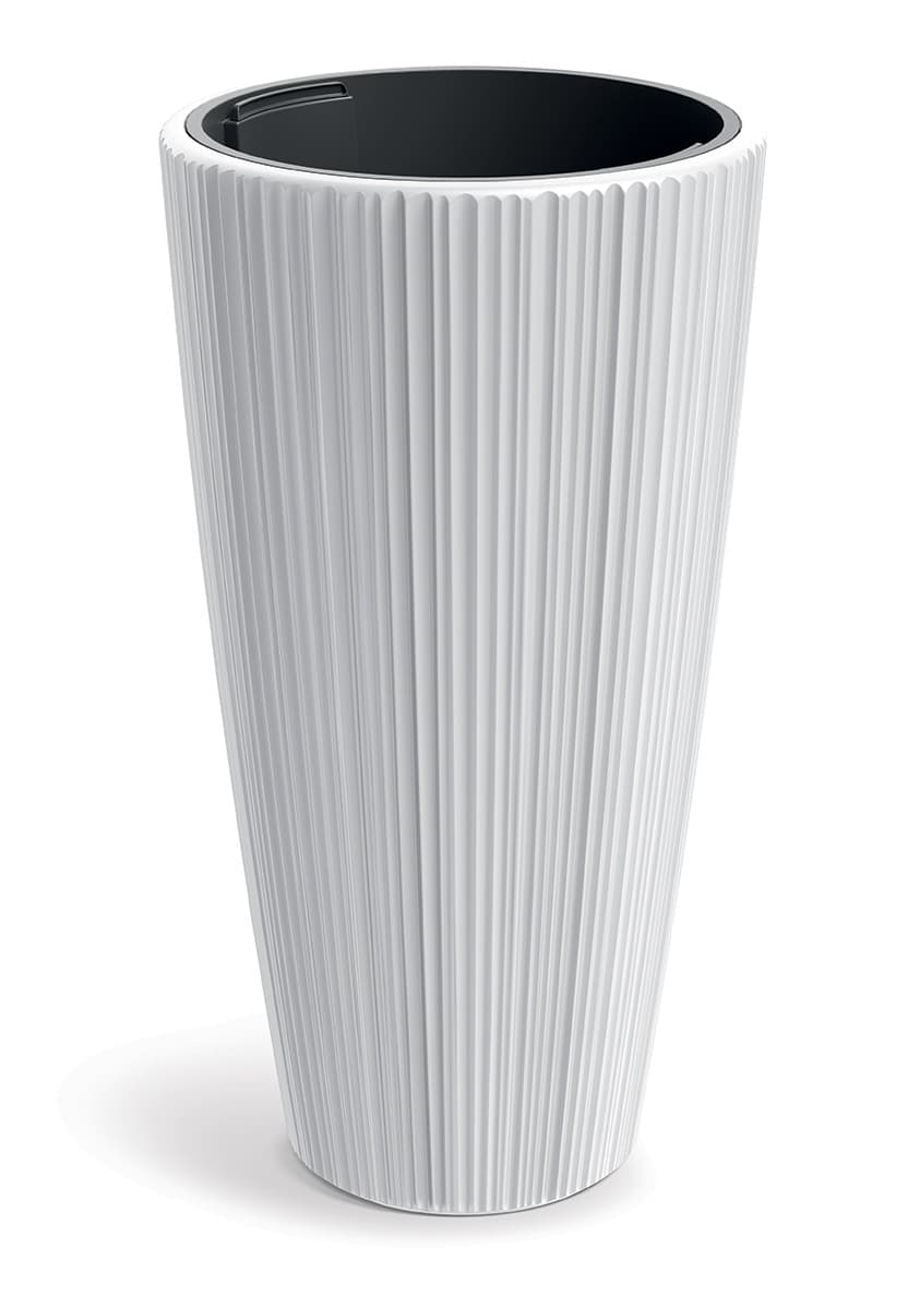 Plastový kvetináč OROS 39 cm biely matný 1