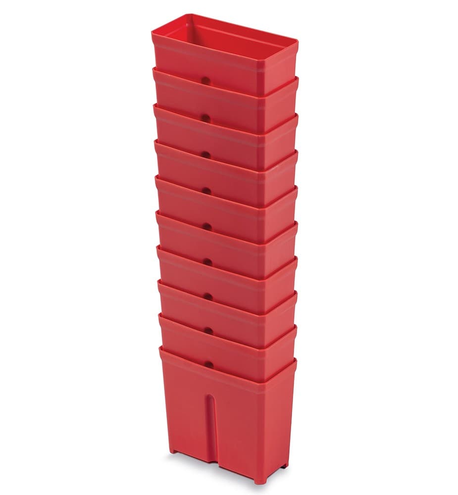 Súprava 10 plastových boxov na náradie TIGER BOX 10,5x5x9,7 cm červená 1