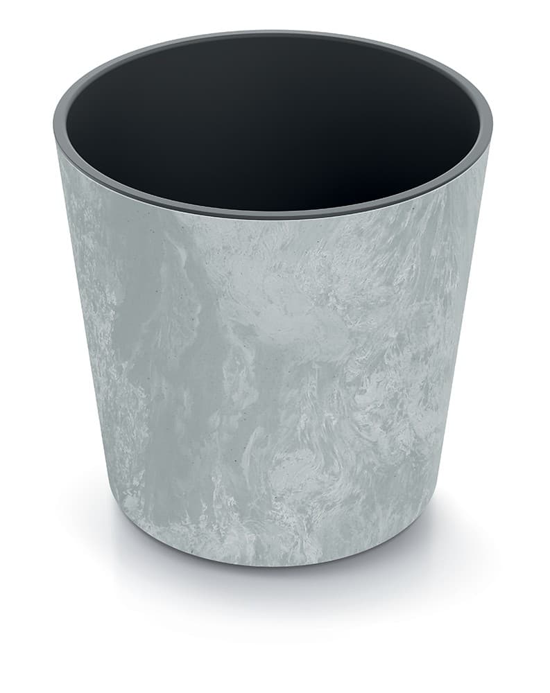 Kvetináč NURBI ZAOBĽENÝ BETÓNOVÝ EFEKT sivý 1