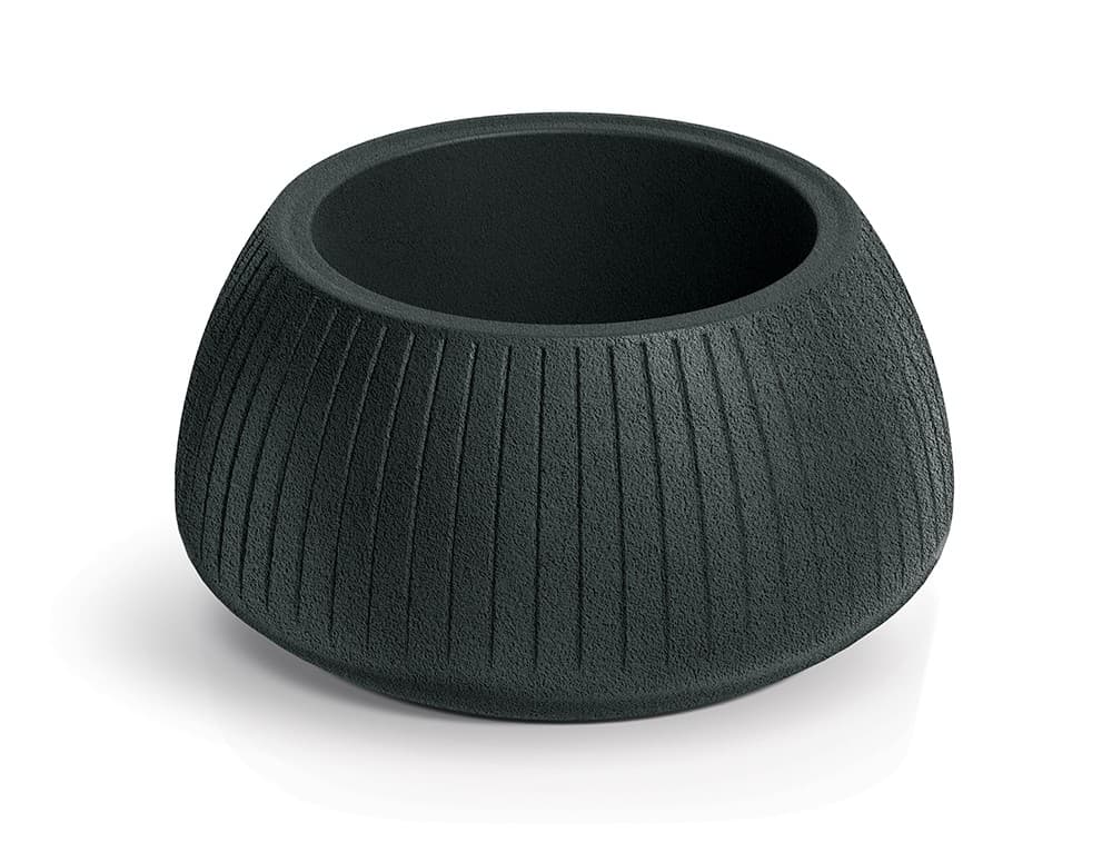 Plastový kvetináč COROS BOWL tmavo sivý 1