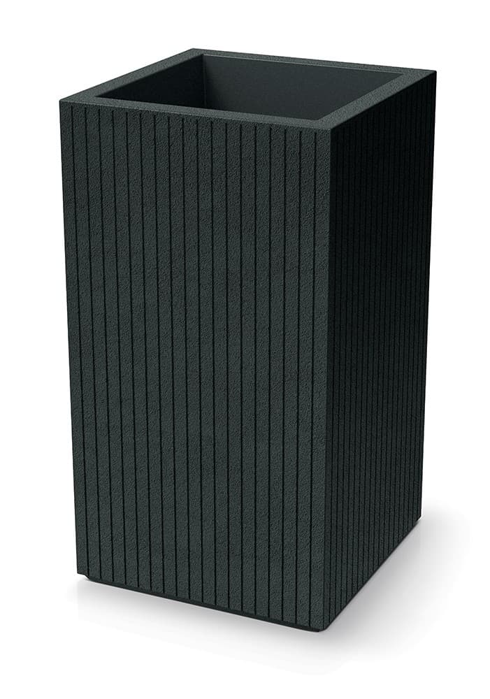 Plastový kvetináč COROS SQUARE HIGH 40 cm tmavosivý