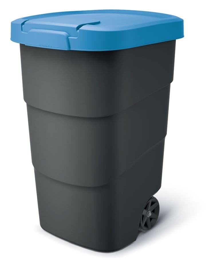 Popolnica WHEELERO s kolieskami antracitová/modrá 1