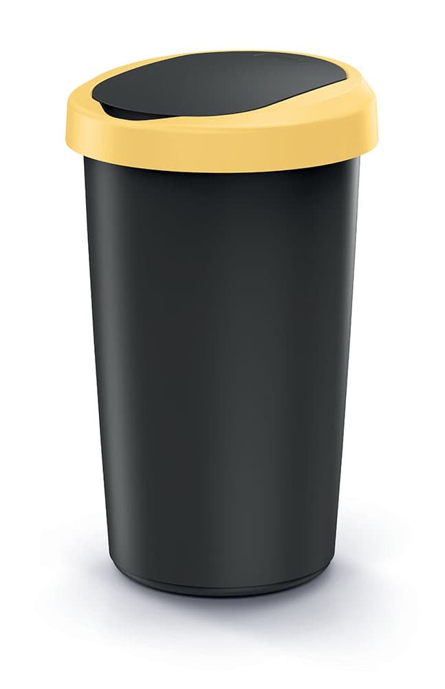 Odpadkový kôš COMPACTO FLAS 50 L čierny/svetložltý 1