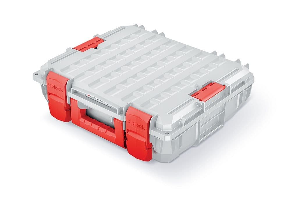 Kufor na náradie CEBLOCCK PRO 45 x 38 x 13,5 cm šedo-červený