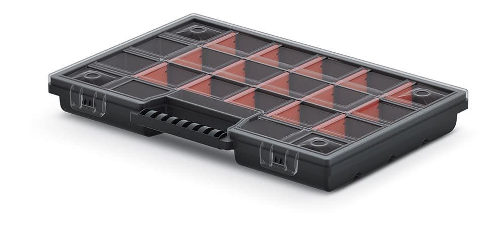 Plastový organizér ZERGO 29x19,5x3,5 cm čierny