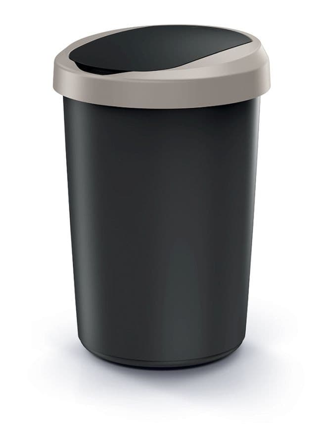 Odpadkový kôš COMPACTO 40 L čierny/hnedý 1