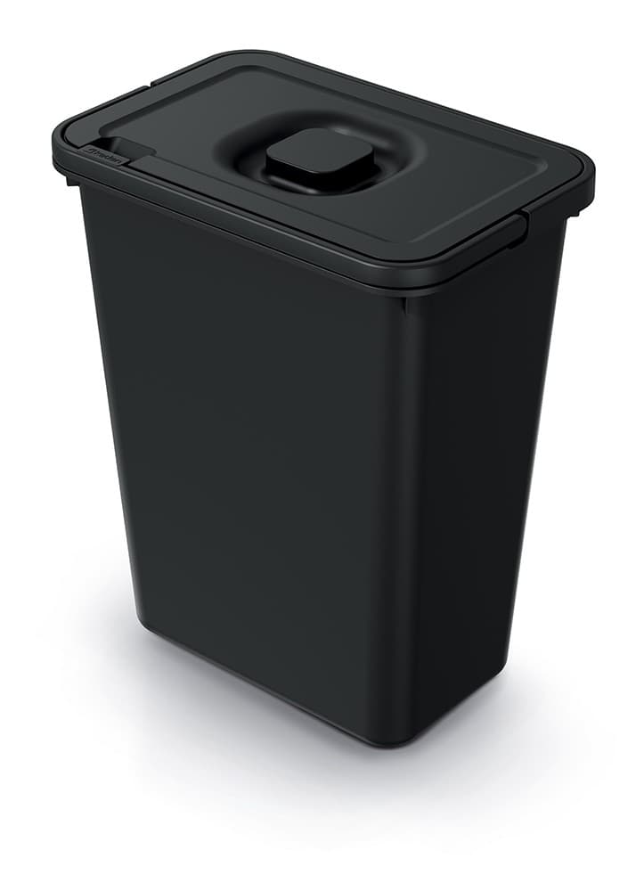 Odpadkový kôš Systém Flad s vekom 10 L čierny 1