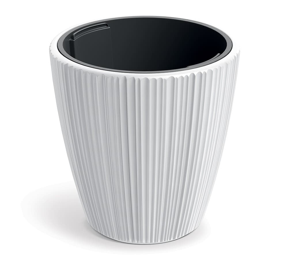 Plastový kvetináč OROS biely matný