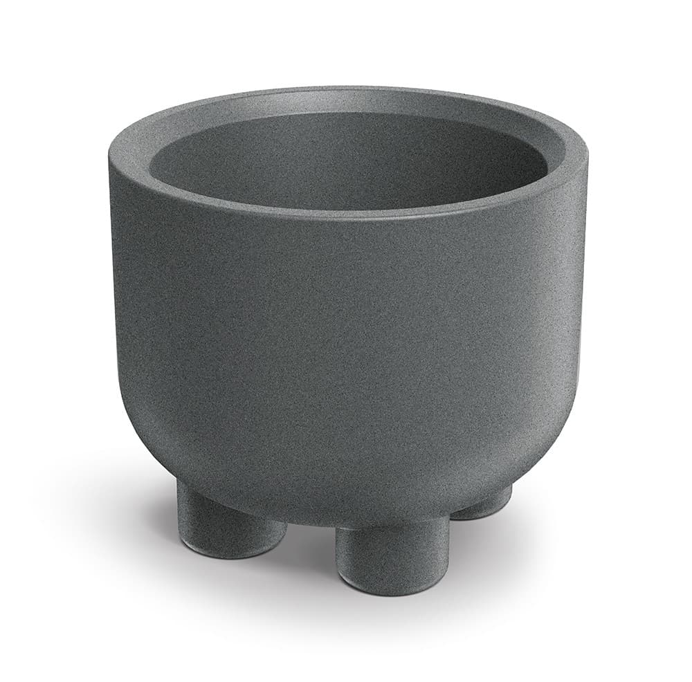 Plastový kvetináč s nožičkami MOLTAN ROUND granitovo sivý 1