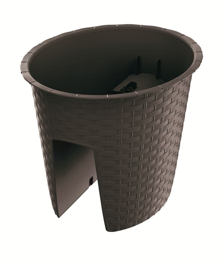 Kvetináč Ratolla Railing tmavohnedý 1