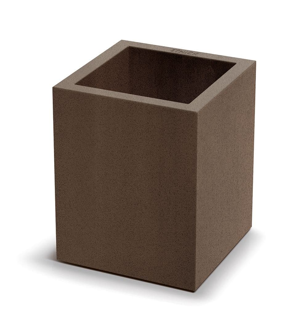 Plastový kvetináč CUBLASO SQUARE MIDL 29 cm hnedý