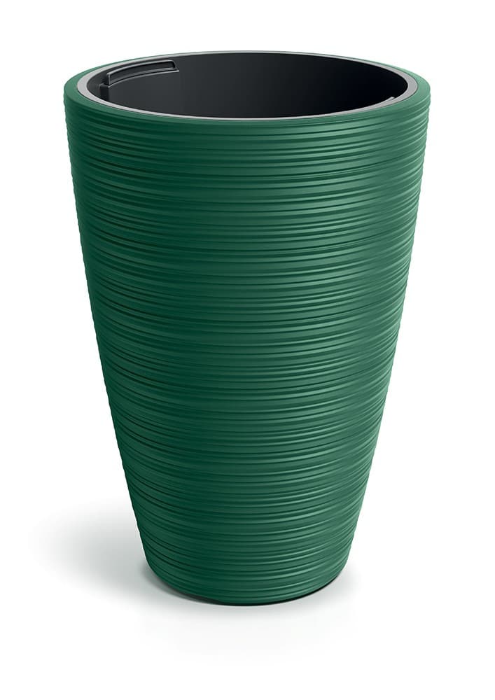Plastový kvetináč Venas Round tmavozelený II 1