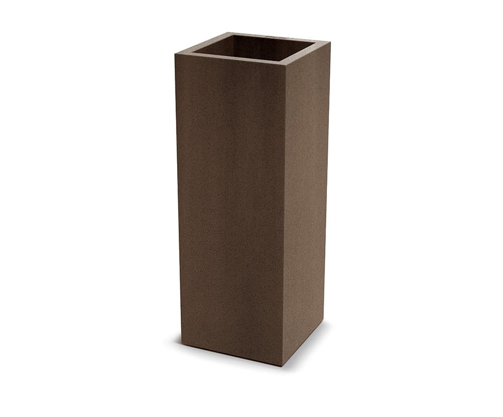 Plastový kvetináč CUBLASO SQUARE SLIM 29 cm hnedý