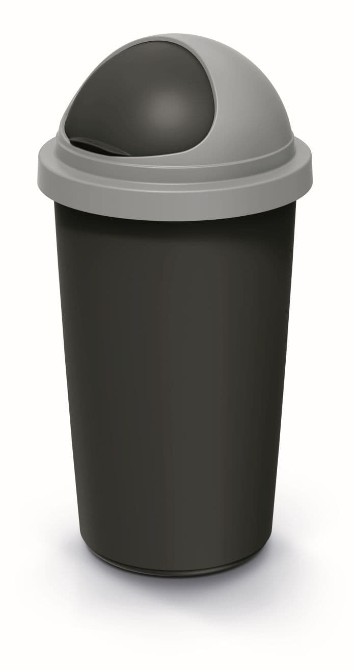 Odpadkový kôš COMPACTO ROLL 30 L čierny/svetlosivý