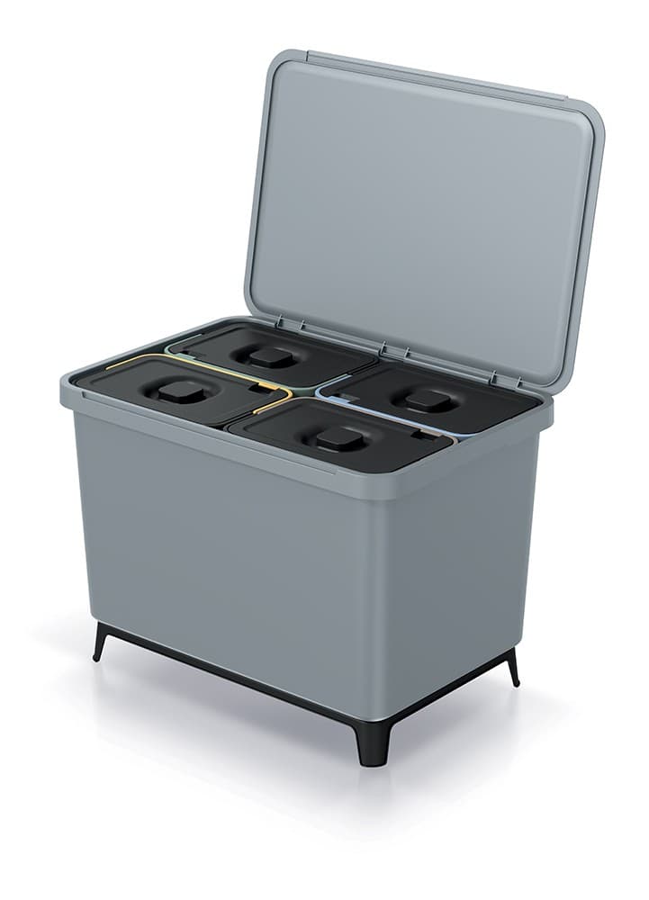 Odpadkový kôš SYSTEMO 4x10 L sivý 1