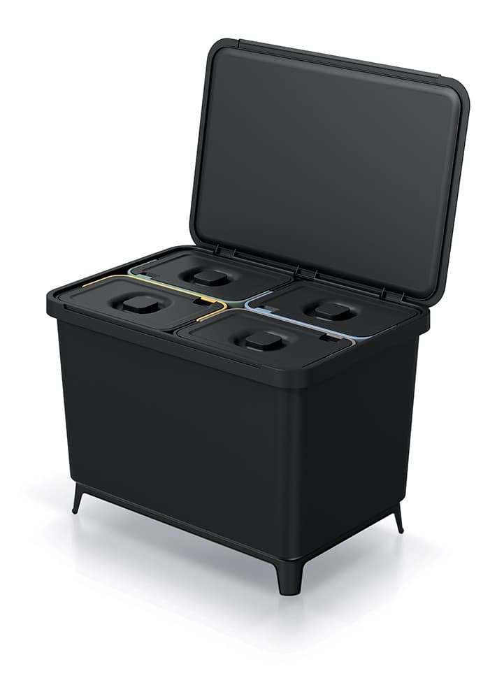 Odpadkový kôš SYSTEMO 4x10 L čierny 1