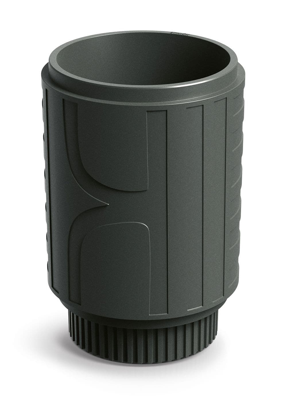 Plastový kvetináč FOLKAS ROUNDOS MIDL 40 cm tmavosivý