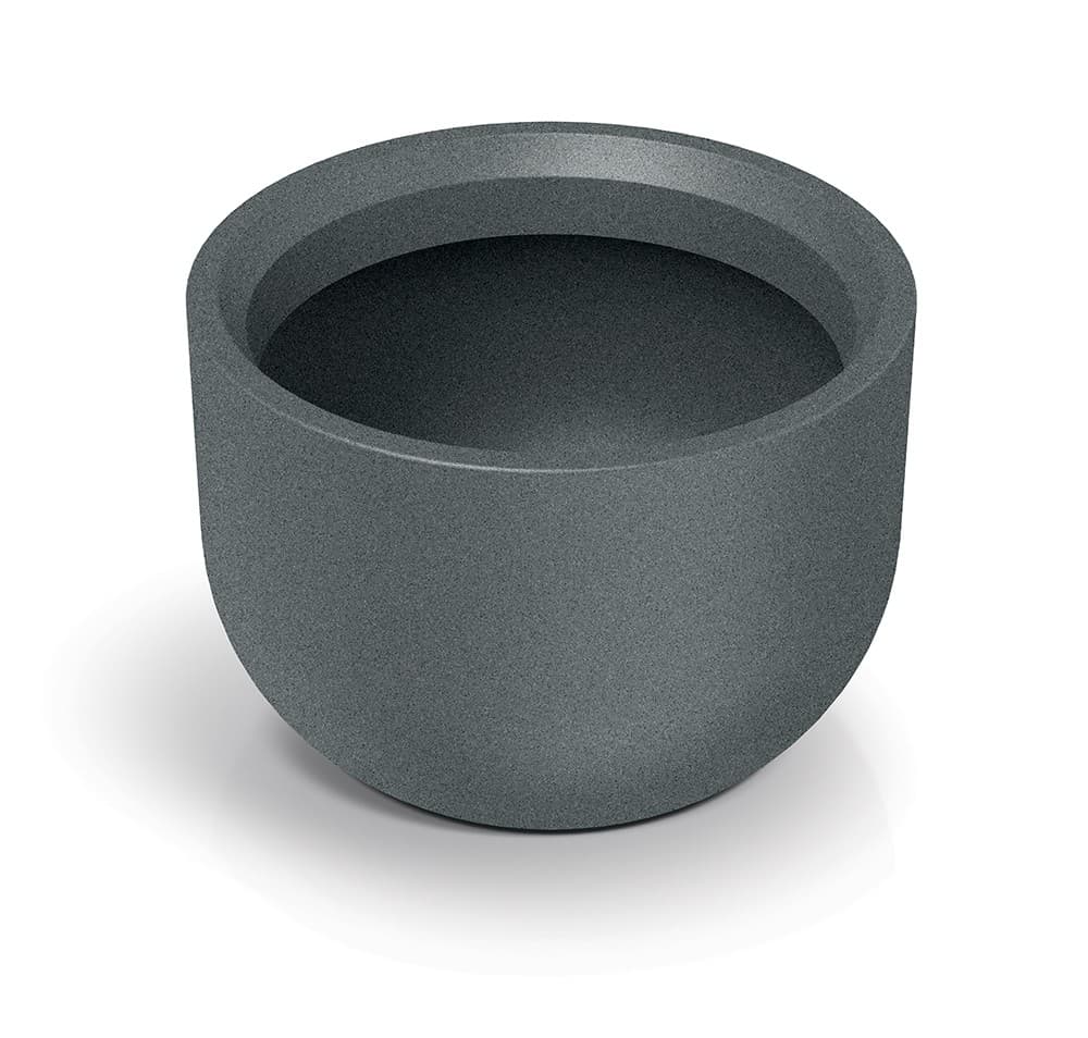 Plastový kvetináč MOLTAS ROUND granitovo sivý 1