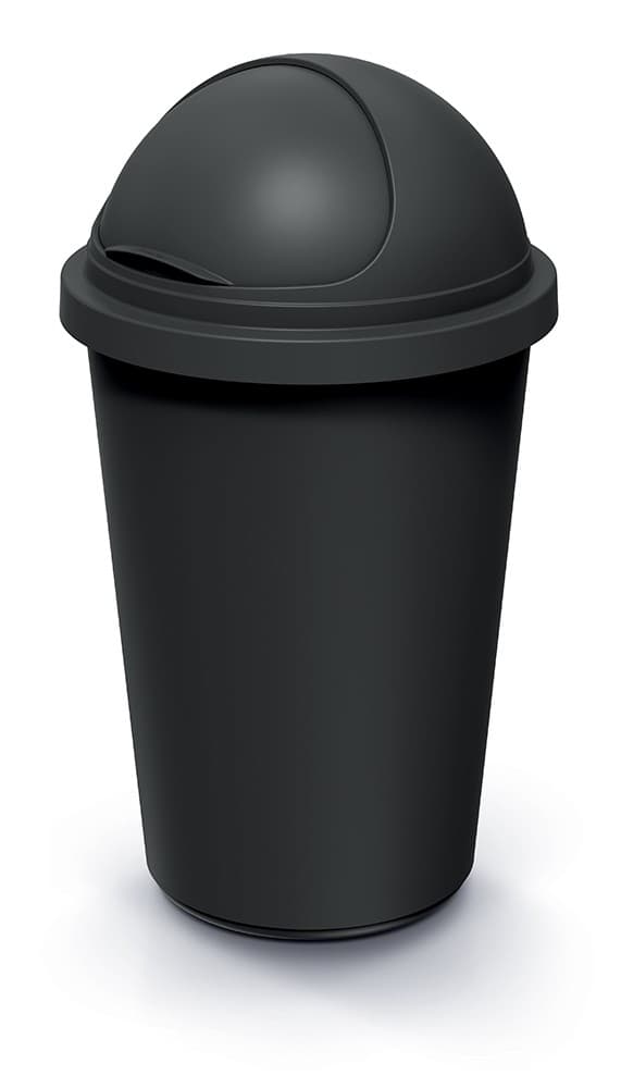 Odpadkový kôš COMPACTO ROLL 50 L čierny
