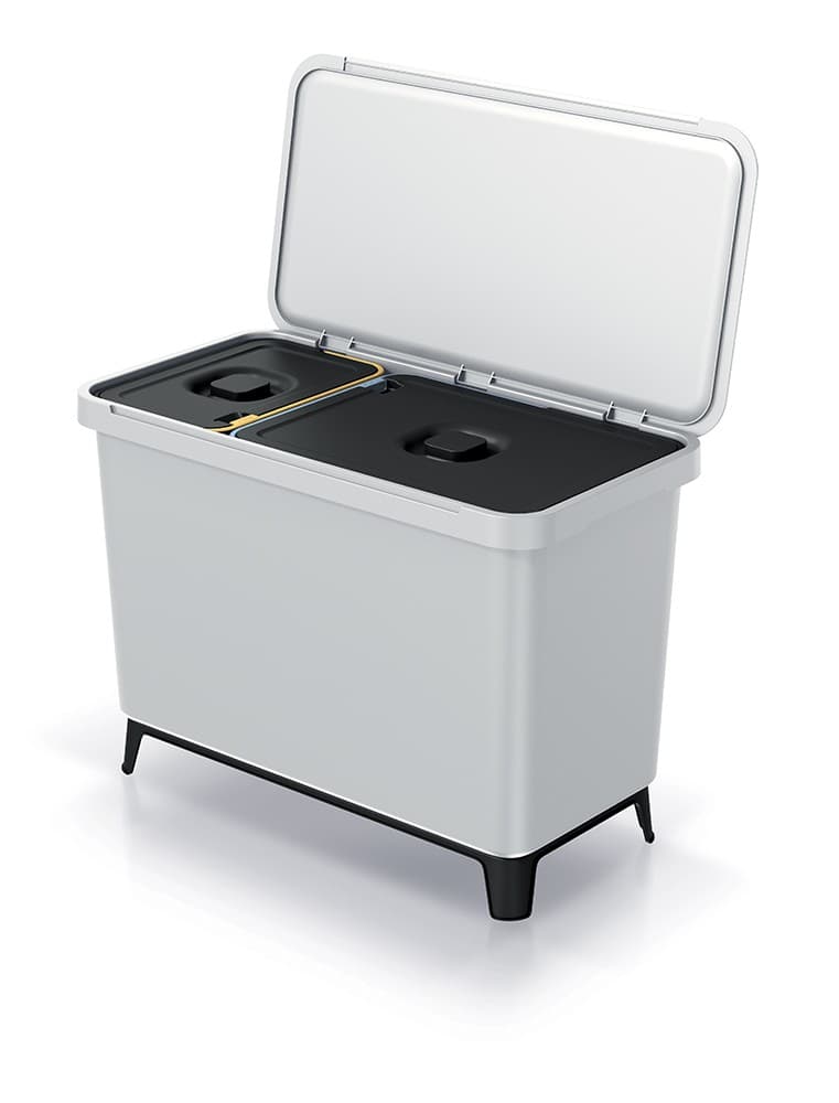 Odpadkový kôš SYSTEMO 10 L + 23 L svetlosivý