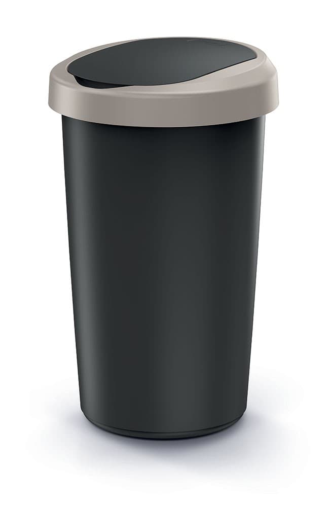 Odpadkový kôš COMPACTO 25 L čierny/hnedý 1