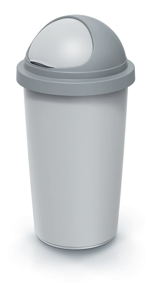 Odpadkový kôš COMPACTO ROLL 30 L popolavo sivý/svetlosivý