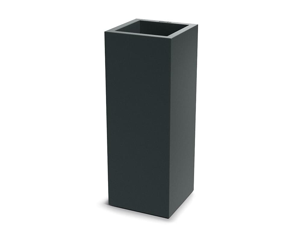 Plastový kvetináč CUBLASO SQUARE SLIM 29 cm tmavosivý 1