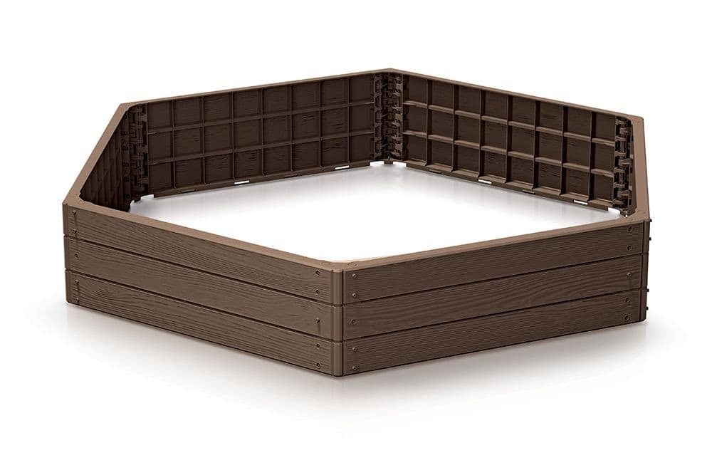 Vyvýšený záhon BASE WOODY 148 cm hnědý