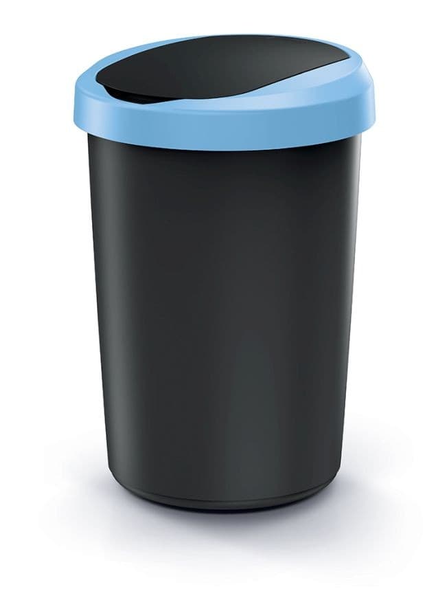 Odpadkový kôš COMPACTO 40 L čierny/svetlomodrý 1